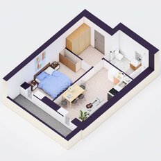 Квартира 39,5 м², 2-комнатная - изображение 2