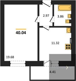 Квартира 40 м², 1-комнатная - изображение 1