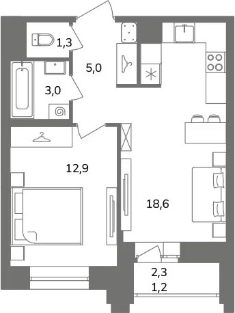 39,1 м², 1-комнатная квартира 12 550 000 ₽ - изображение 97