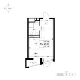 Квартира 27,9 м², студия - изображение 1
