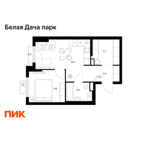 Квартира 39,1 м², 1-комнатная - изображение 1