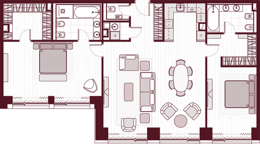 Квартира 126,2 м², 3-комнатная - изображение 1