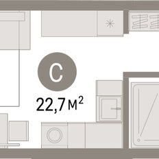 Квартира 22,7 м², студия - изображение 3