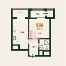 Квартира 40,1 м², 1-комнатная - изображение 1