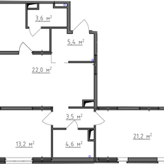 Квартира 92,9 м², 3-комнатная - изображение 3