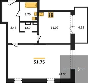 Квартира 51,8 м², 1-комнатная - изображение 1