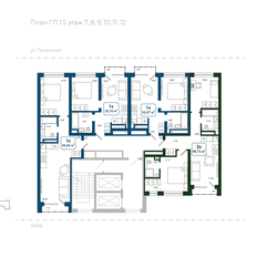 Квартира 56,7 м², 2-комнатная - изображение 3