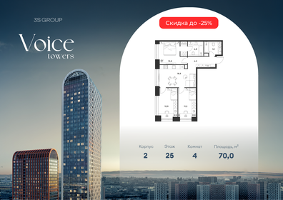 Квартира 70 м², 3-комнатная - изображение 1