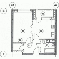 Квартира 40,7 м², 1-комнатная - изображение 1