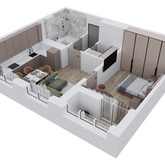 Квартира 45 м², 1-комнатная - изображение 3