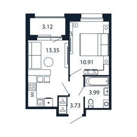 Квартира 31,5 м², 1-комнатная - изображение 1