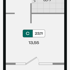 Квартира 23,1 м², студия - изображение 2