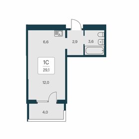Квартира 29,1 м², студия - изображение 1