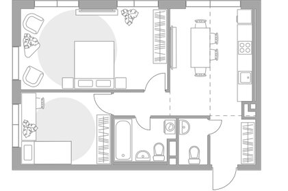 Квартира 58,9 м², 2-комнатная - изображение 1