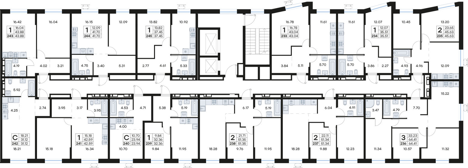51,4 м², 2-комнатная квартира 10 376 469 ₽ - изображение 30