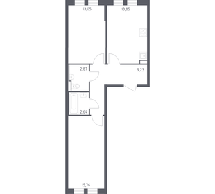 Квартира 57,4 м², 2-комнатная - изображение 1