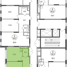 Квартира 56 м², 2-комнатная - изображение 2