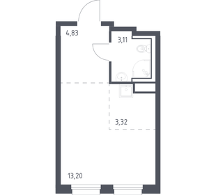 Квартира 24,5 м², студия - изображение 1