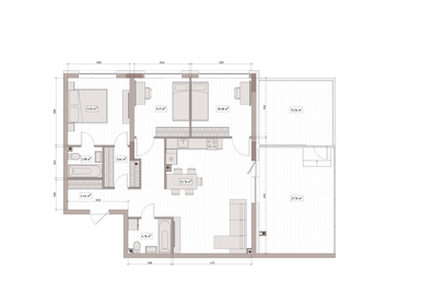 Квартира 110 м², 4-комнатная - изображение 2