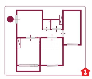 Квартира 56,9 м², 2-комнатная - изображение 1