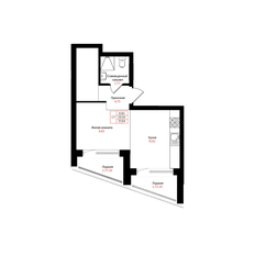 Квартира 31,6 м², студия - изображение 2