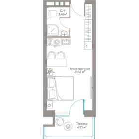 Квартира 29,2 м², студия - изображение 1