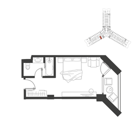Квартира 32,5 м², студия - изображение 1