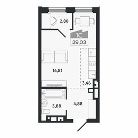 Квартира 29 м², студия - изображение 1