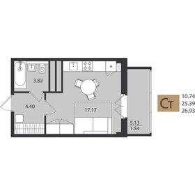 Квартира 26,9 м², студия - изображение 1