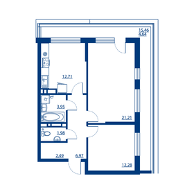 Квартира 66,3 м², 2-комнатная - изображение 1