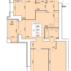 Квартира 76,1 м², 3-комнатная - изображение 4