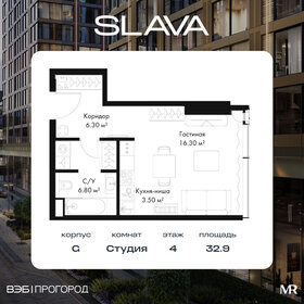 Квартира 32,9 м², студия - изображение 1