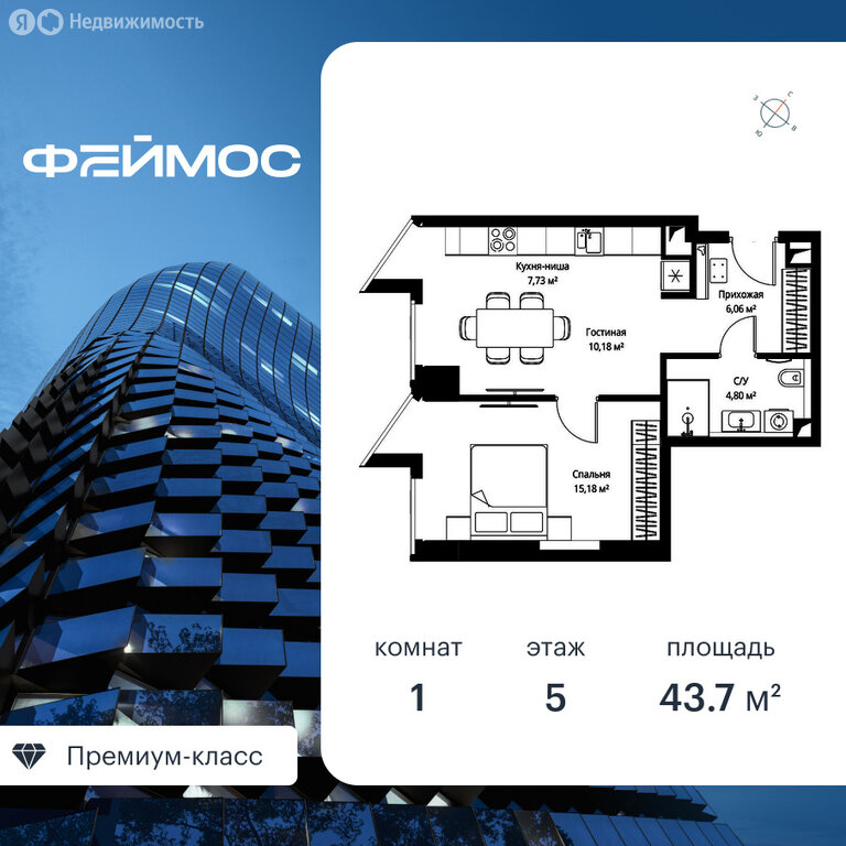 Варианты планировок ЖК «Феймос» - планировка 4