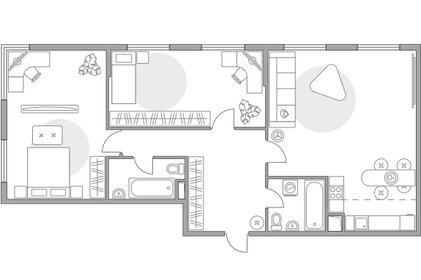 Квартира 87,5 м², 3-комнатная - изображение 1