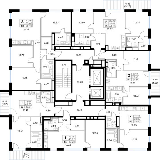 35,2 м², квартира-студия 6 300 000 ₽ - изображение 82