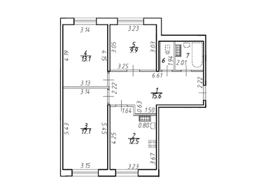 Квартира 73,6 м², 3-комнатная - изображение 1