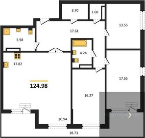 Квартира 125 м², 3-комнатная - изображение 1