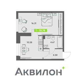 Квартира 35,8 м², 1-комнатная - изображение 1