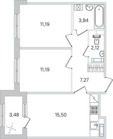 Квартира 52,9 м², 2-комнатная - изображение 1