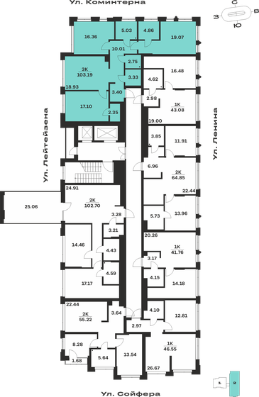 103,2 м², 3-комнатная квартира 19 090 150 ₽ - изображение 31