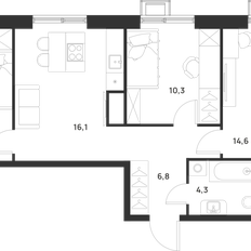 Квартира 67,2 м², 3-комнатная - изображение 3
