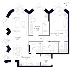 Квартира 81,5 м², 3-комнатная - изображение 3