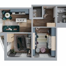 Квартира 56 м², 2-комнатная - изображение 2