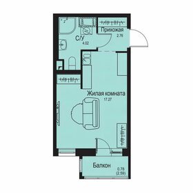 Квартира 24,8 м², студия - изображение 1