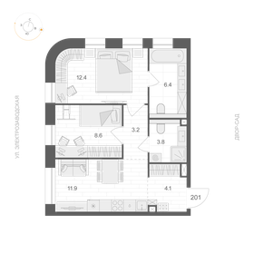 Квартира 50,4 м², 3-комнатная - изображение 1