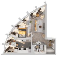 Квартира 63,2 м², 2-комнатная - изображение 4
