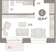 Квартира 32,6 м², студия - изображение 3