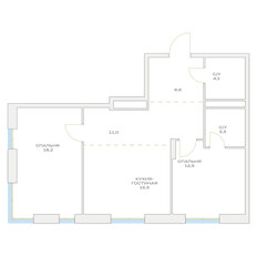 Квартира 71,4 м², 3-комнатная - изображение 3