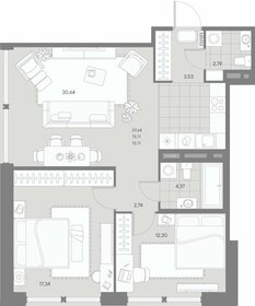 Квартира 73,7 м², 2-комнатная - изображение 1