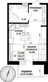 Квартира 30,4 м², студия - изображение 1